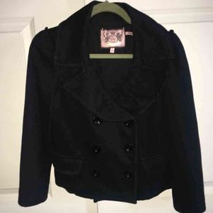 Juicy couture black petite peacoat